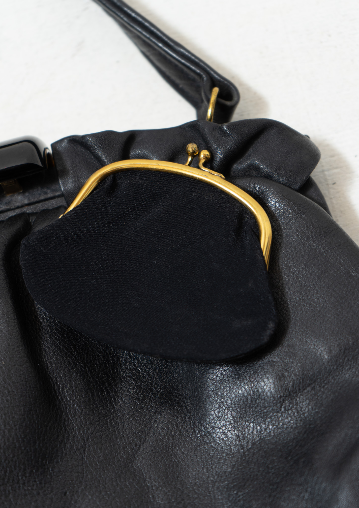 Made In Germany Black Leather Hand Bag - Bernet（バーネット）Online Store |  高円寺にあるLadys Vintage Clothing Store