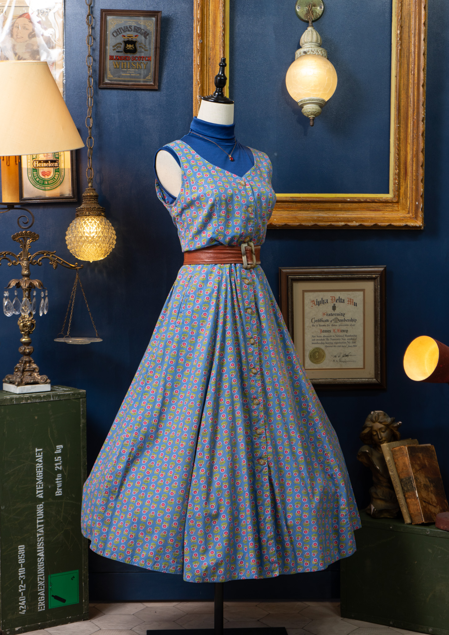 1950s vintage dress - ひざ丈ワンピース