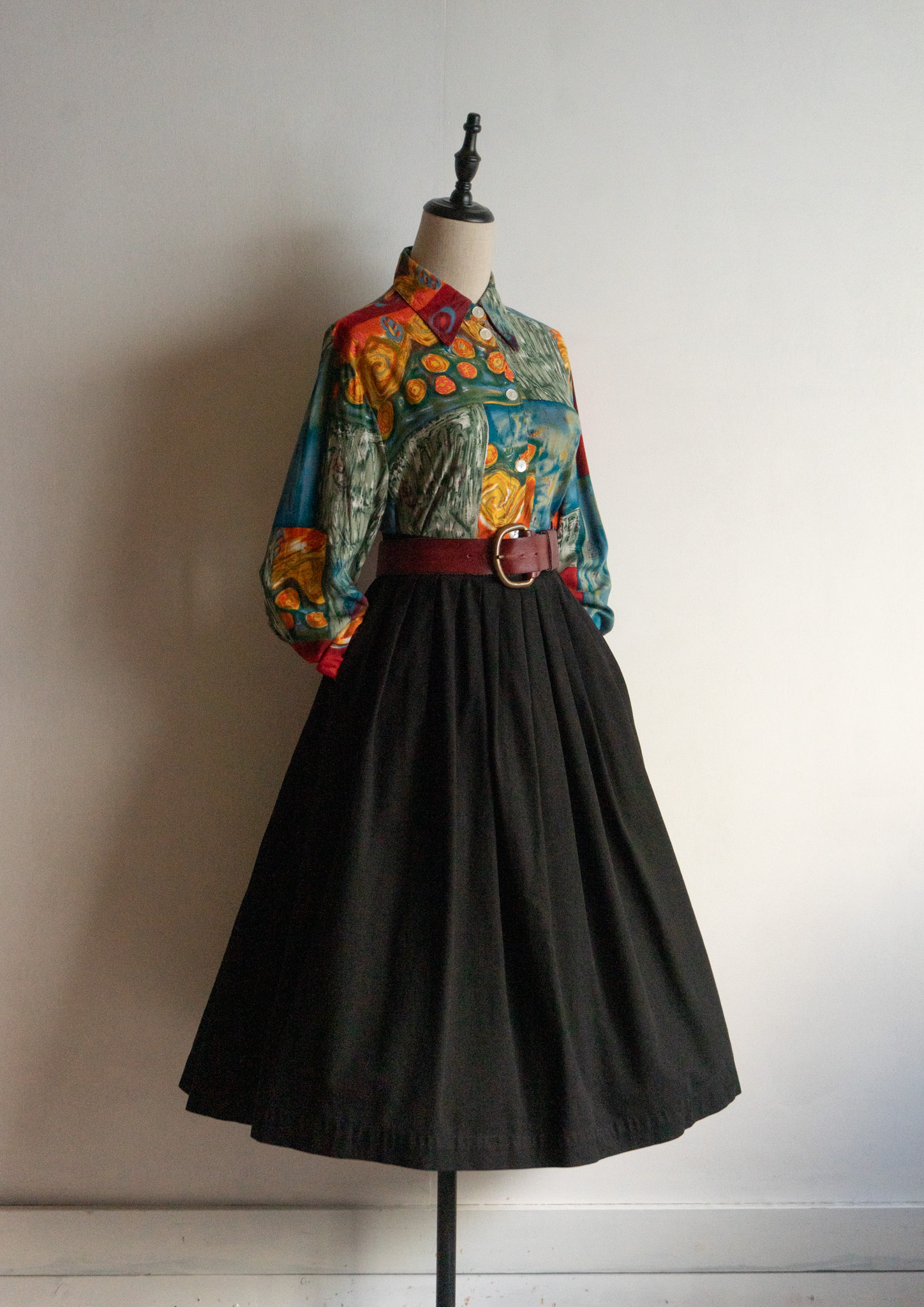 90's Patch work Art Pattern Over Blouse - Bernet（バーネット