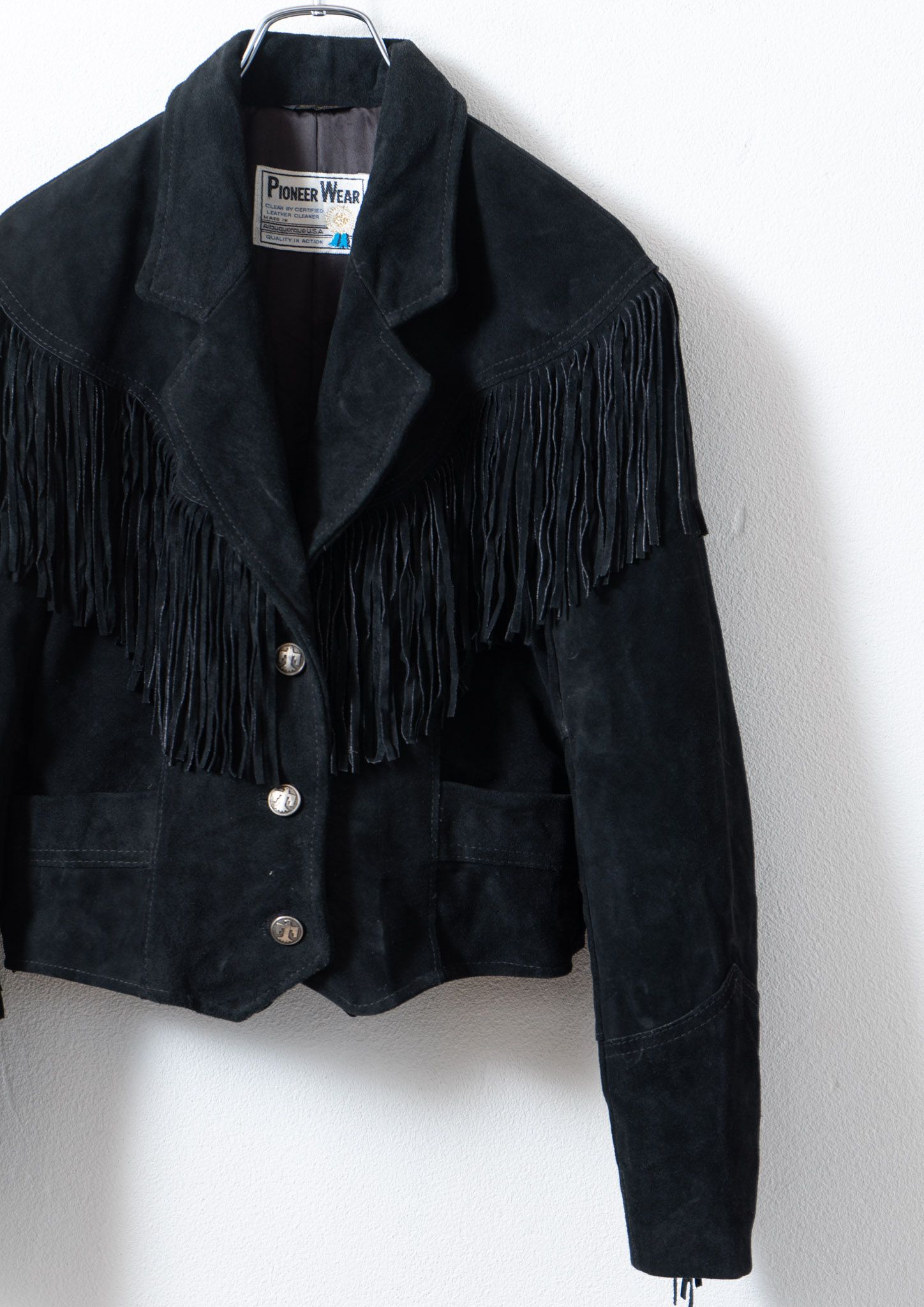 PIONEER WEAR Black Fringe Suede Leather Jacket - Bernet（バーネット）Online Store  | 高円寺にあるLadys Vintage Clothing Store